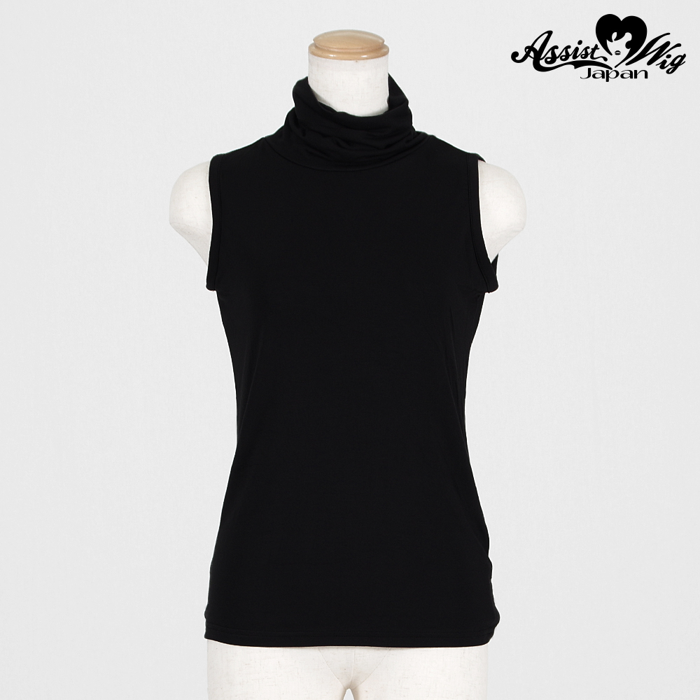 Sleeveless high neck shirt Black M - Cosplay wig general specialty store  Assist Wig ONLINE SHOP